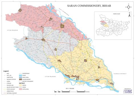 Map of Saran Division | Saran Division, Bihar | India