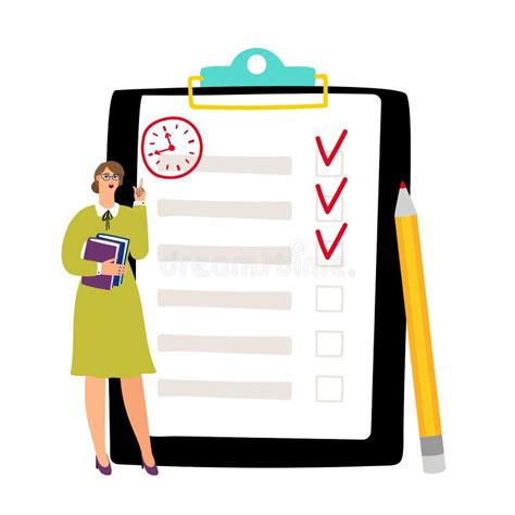 Checklist Deadline Thin Color Line Vector Icon Ilustra O Do Vetor