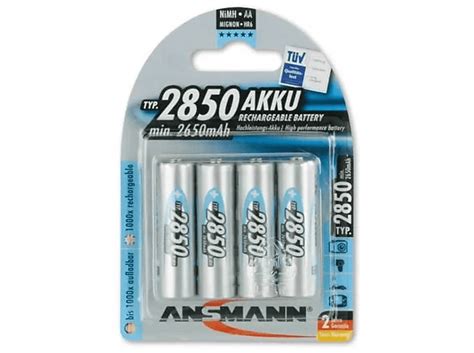 Ansmann Ansmann 5035212 Nimh Akku Mignon Aa 2850mah 4er Pack Strom