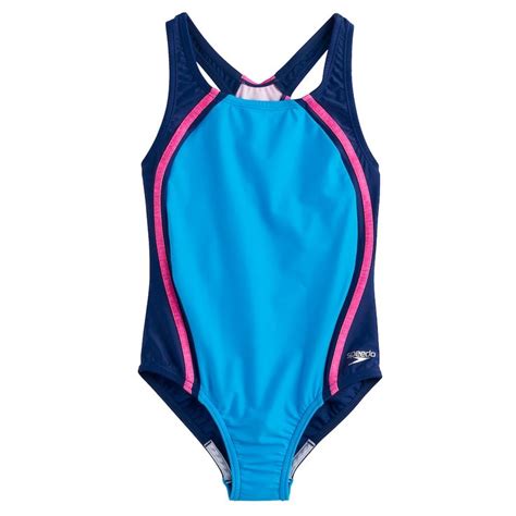 Girls 7 16 Speedo Solid Sport One Piece Swimsuit One Piece Speedo