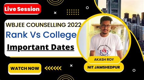 WBJEE Counselling 2022 Jadavpur University WBJEE Rank Vs College