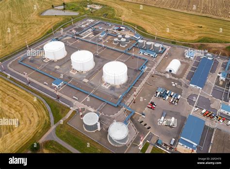 Aerial View Of Oil And Fuel Storage Tank Farm Stock Photo Alamy