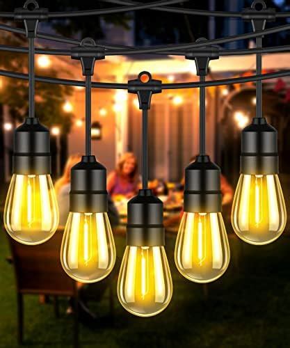 Festoon Lights Outdoor Mains Powered 50FT 15M S14 Garden Lighting