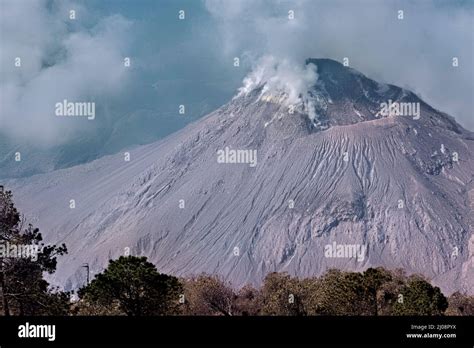 Santiaguito lava dome erupting off Santa Maria volcano, Quetzaltenango ...