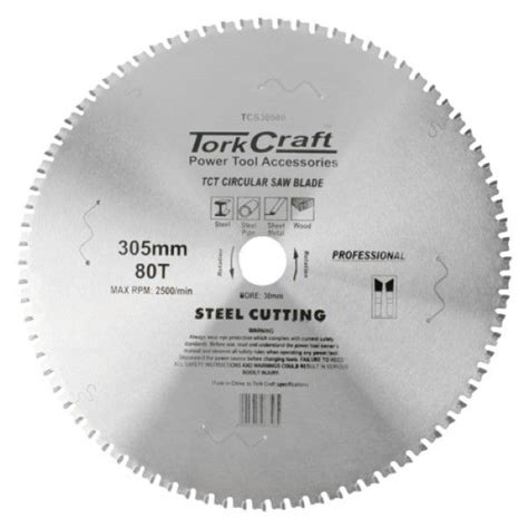 Tork Craft TCT Blade Steel Cutting 305X80T 30mm | Shop Today. Get it ...