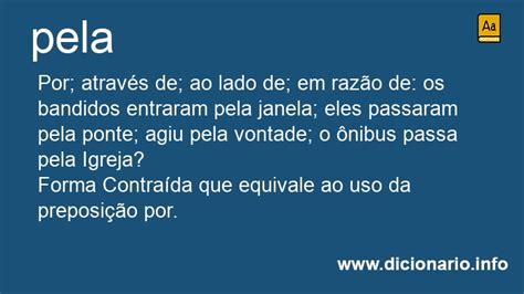 Existe A Palavra Pela - Significado de Pela