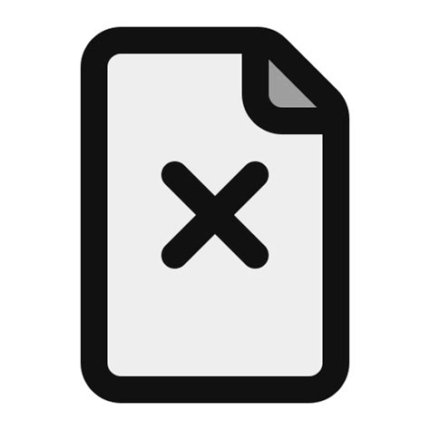 Delete File Generic Outline Color Icon