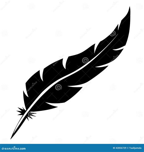 Bird Feather Shape Stock Vector Image 42856729