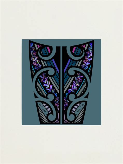 Māori And Paua Tattoo Art Photographic Print By Fantasticclaire Redbubble