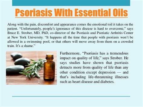 Essential oils for psoriasis