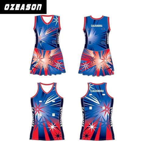 Professional Manufacture Custom Sublimation Pattern Netball Uniforms