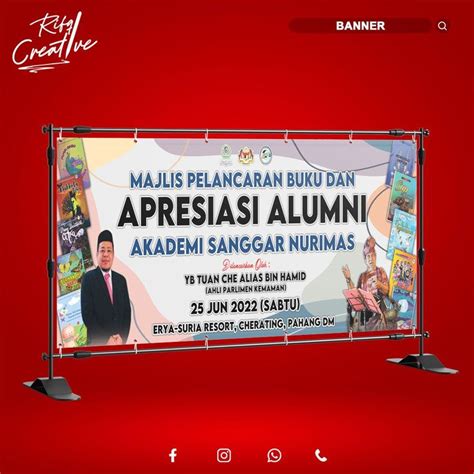 Majlis Pelancaran Buku Apresisasi Alumni Banner Banner Design