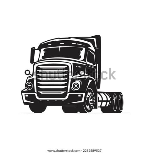 Truck Logo Concept Black White Color Stock Vector (Royalty Free ...