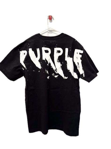 Purple Brand Purple Brand Mens Graphic Logo Black Crewneck T-Shirt ...