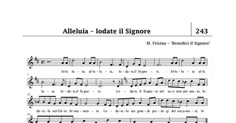 Alleluia Lodate Il Signore Frisina Pdf Google Drive