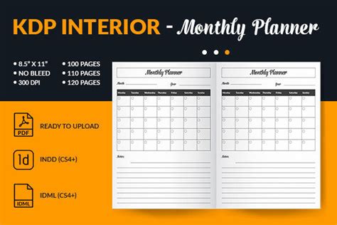 Weekly Planner 6x9 Interior For Kdp Graphic By Mstartwork Creative