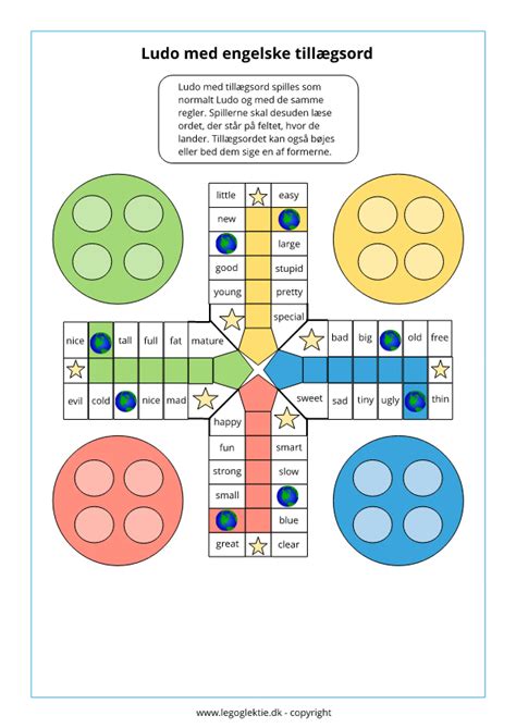 Ludo Med Engelske Ord Leg Og Lektie