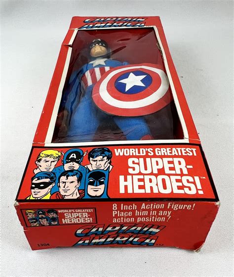 Mego World S Greatest Super Heroes Inch Captain America Mint In Box