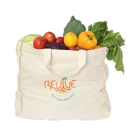 Revive White Eco Friendly Printed Cotton Bags Size Dimension 14 X 16