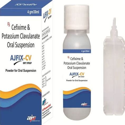 Blue Ajfix Cv Cefixime And Potassium Clavulanate Pediatric Oral