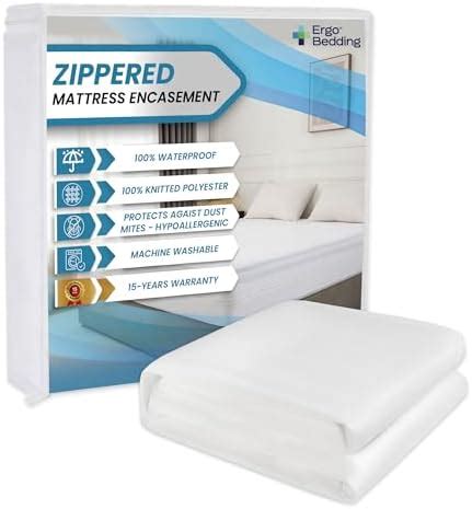 SafeRest Premium Zippered Mattress Cover Waterproof Mattress