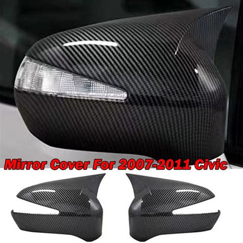 Honda Civic Reborn Carbon Fiber Batman Style Side Mirror Covers