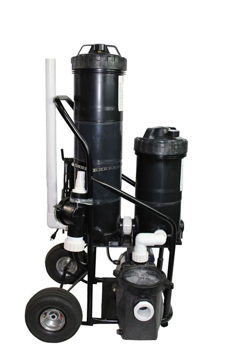 Portable Dual Pond Filter Vacuum for Pools Fountains Ponds