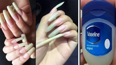 In Just 2 Minutes Grow Long Strong Beautiful Nails With Vaseline Long