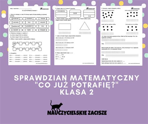 Nauczycielskie Zacisze Sprawdzian Z Edukacji Matematycznej Dla Klasy 2