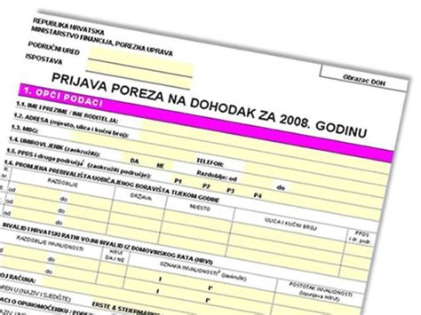 GODIŠNJA POREZNA PRIJAVA POREZA NA DOHODAK