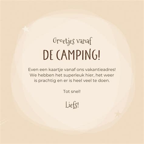 Vakantiekaart Groetjes Vanaf De Camping Kaartje Go