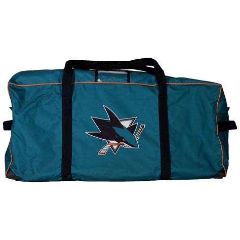 Paul Martin San Jose Sharks Game Used 7 Teal Equipment Bag From 2016