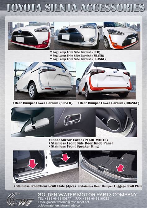 TOYOTA SIENTA PARTS & ACCESSORIES | GOLDEN WATER MOTOR PARTS COMPANY