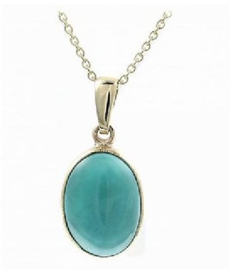 Ratti Natural Turquoise Stone Unheated Lab Certified Pure Silver