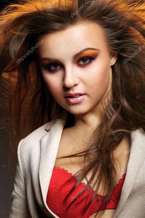 Sexy Brunette Woman Stock Photo Palatovskystudio