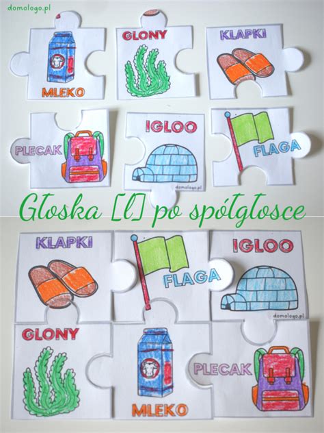 Puzzle DIY z głoską L po spółgłosce Domologo pl