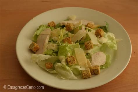 Receita Salada E Molho Caesar Light Emagrecer Certo