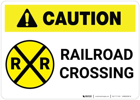 Caution Railroad Crossing Ansi Landscape Creative Safety Supply