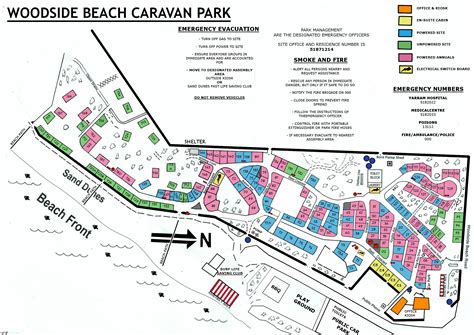 One Mile Beach Caravan Park Map