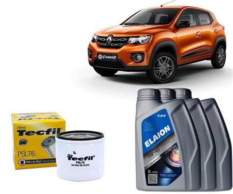 Kit Revisão Troca De Óleo 5w40 e Filtro Renault Kwid 1 0 2017 2018 2019