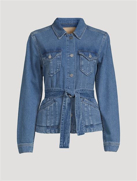 Paige Kimber Belted Denim Jacket Holt Renfrew