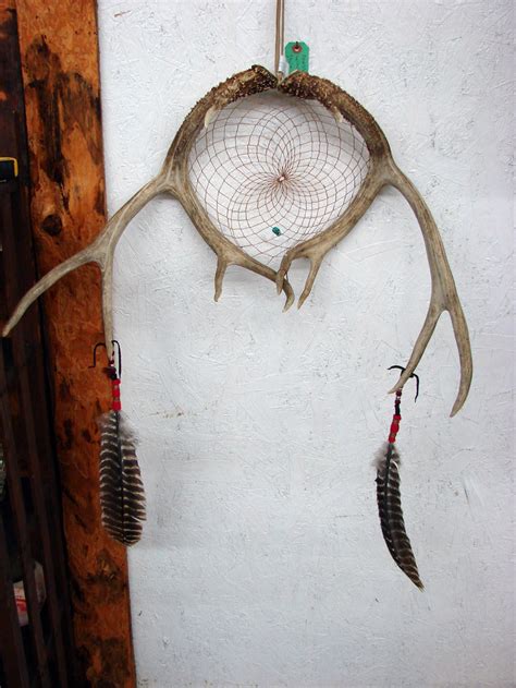 Authentic Native American Indian Spirit Dream Catcher Deer Antler