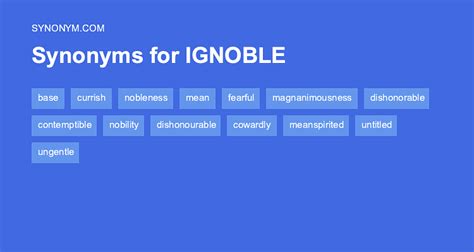 Another word for IGNOBLE > Synonyms & Antonyms