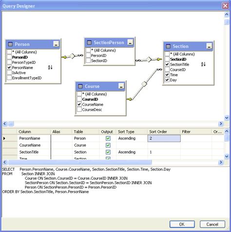 Sql Server Management Studio Query Designer