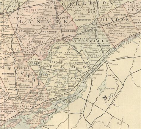 Map of Eastern Ontario Counties (1891)