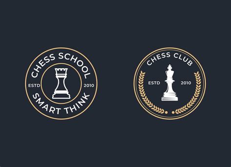 Vintage style chess logo design vector. 40268351 Vector Art at Vecteezy