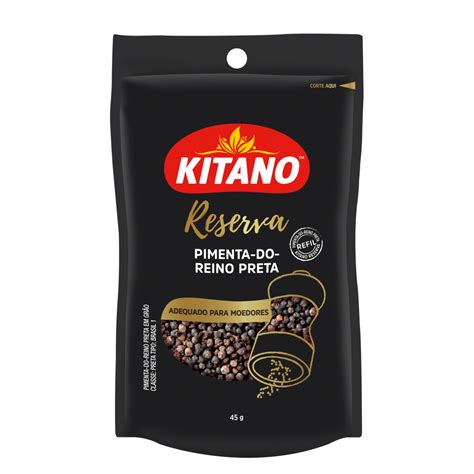 PIMENTA DO REINO PRETA EM GRÃOS KITANO RESERVA SACHÊ 45G REFIL GTIN