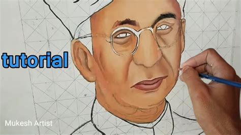 Step By Step Guide Drawing Dr Sarvepalli Radhakrishnan Easy Portrait Drawing Tutorial