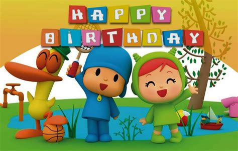 Handmade Pocoyo Custom Happy Birthday Banner Personalized Poster MS120