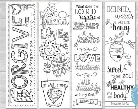 Free Printable Bible Verse Bookmarks To Color